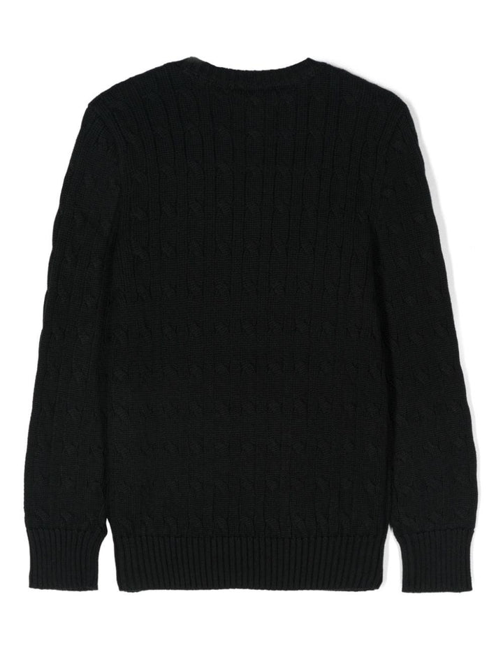 Maglione nero per bambino con logo 323702674 061 Ralph Lauren Kids 