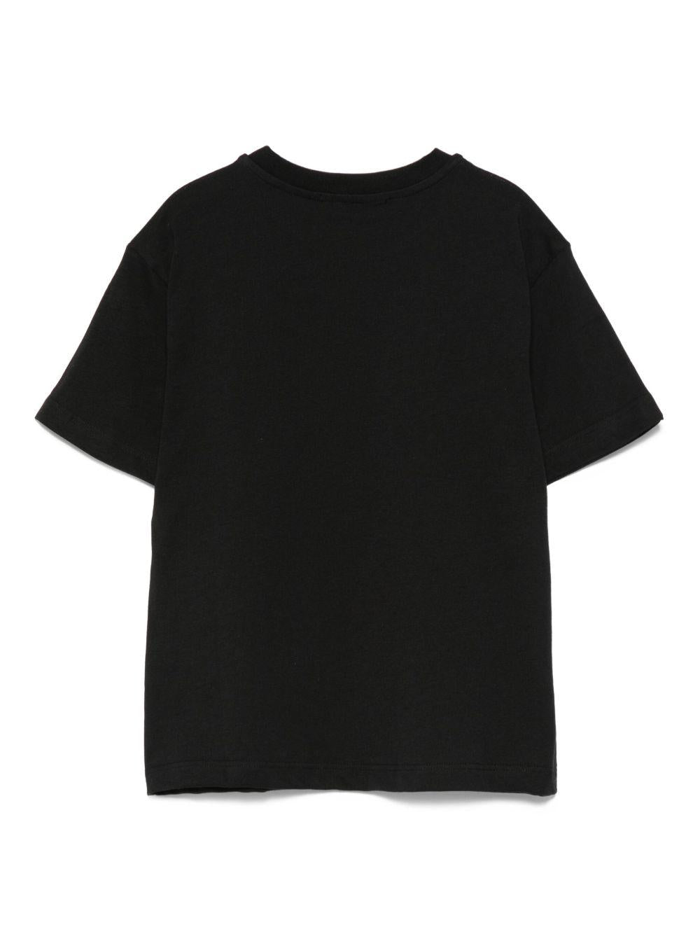 T-shirt nera per bambino F5MSJUTH007 110/83 Msgm Kids 