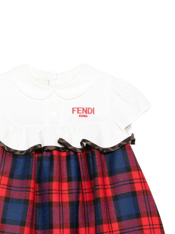 Abito rosso/blu per neonata BFB565AUKJ F1SAX Fendi Kids 