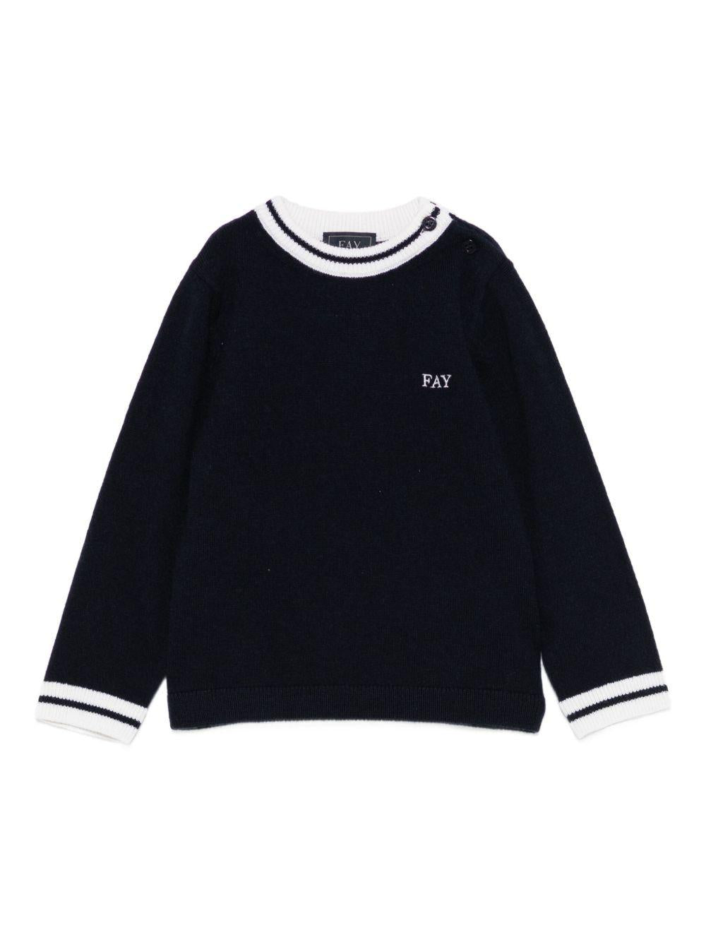 Maglione blu navy per bambino FX9500Z2362 621AV Fay Kids 