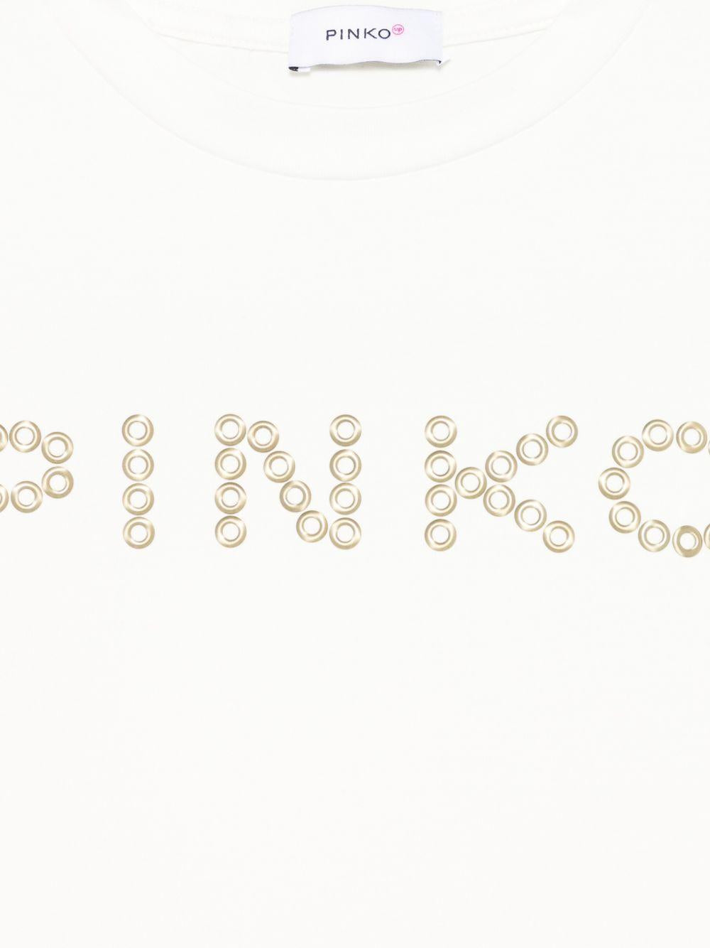 T-shirt bianco per bambina KFTS051CJE017 0998 Pinko Kids 