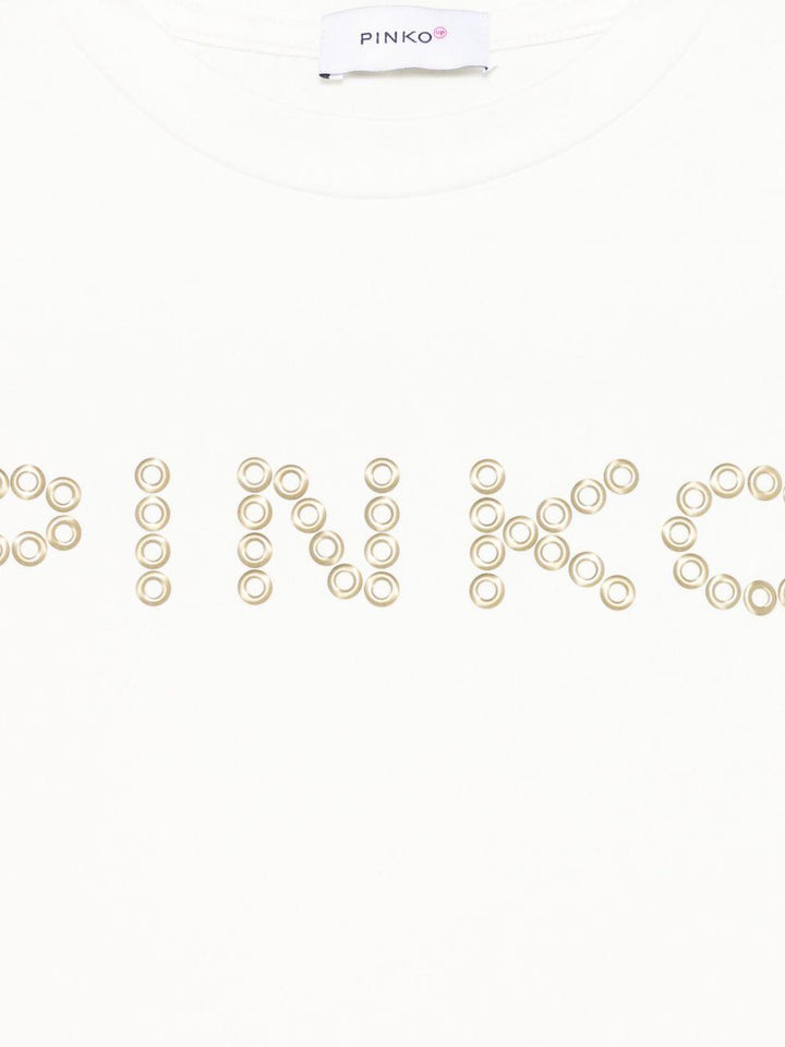 T-shirt bianco per bambina KFTS051CJE017 0998 Pinko Kids 