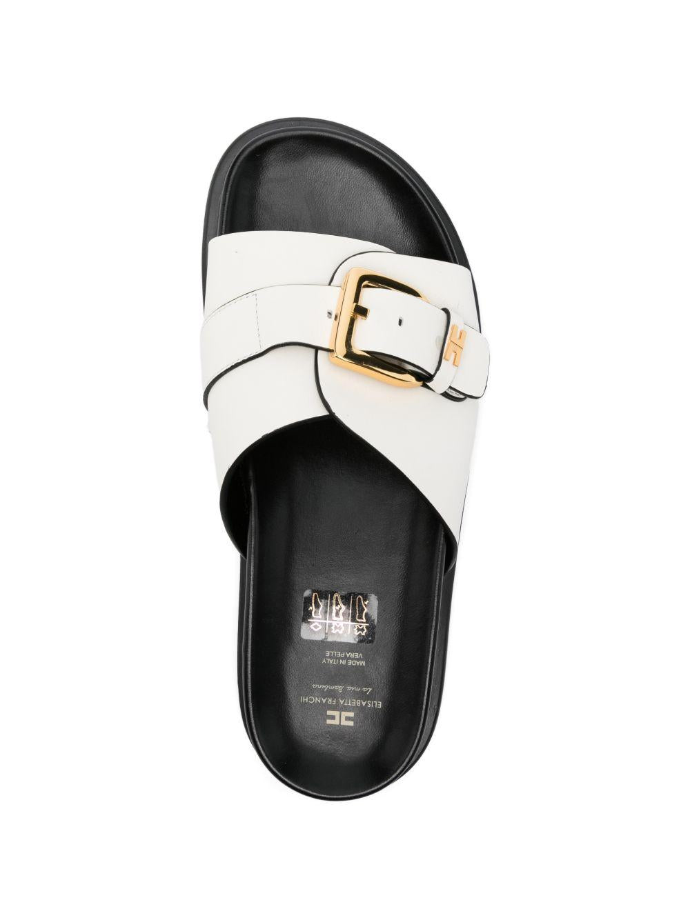 Sandali bianche/nere per bambina F4A2E06000092 A257 Elisabetta Franchi Kids 