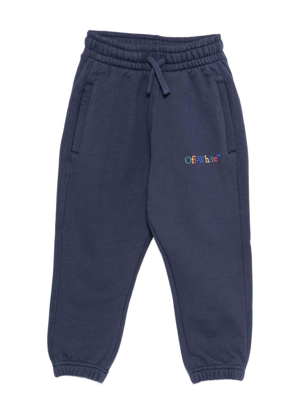 Pantalone blu navy per bambino OBCH001F25FLE005 4684 Off White Kids 