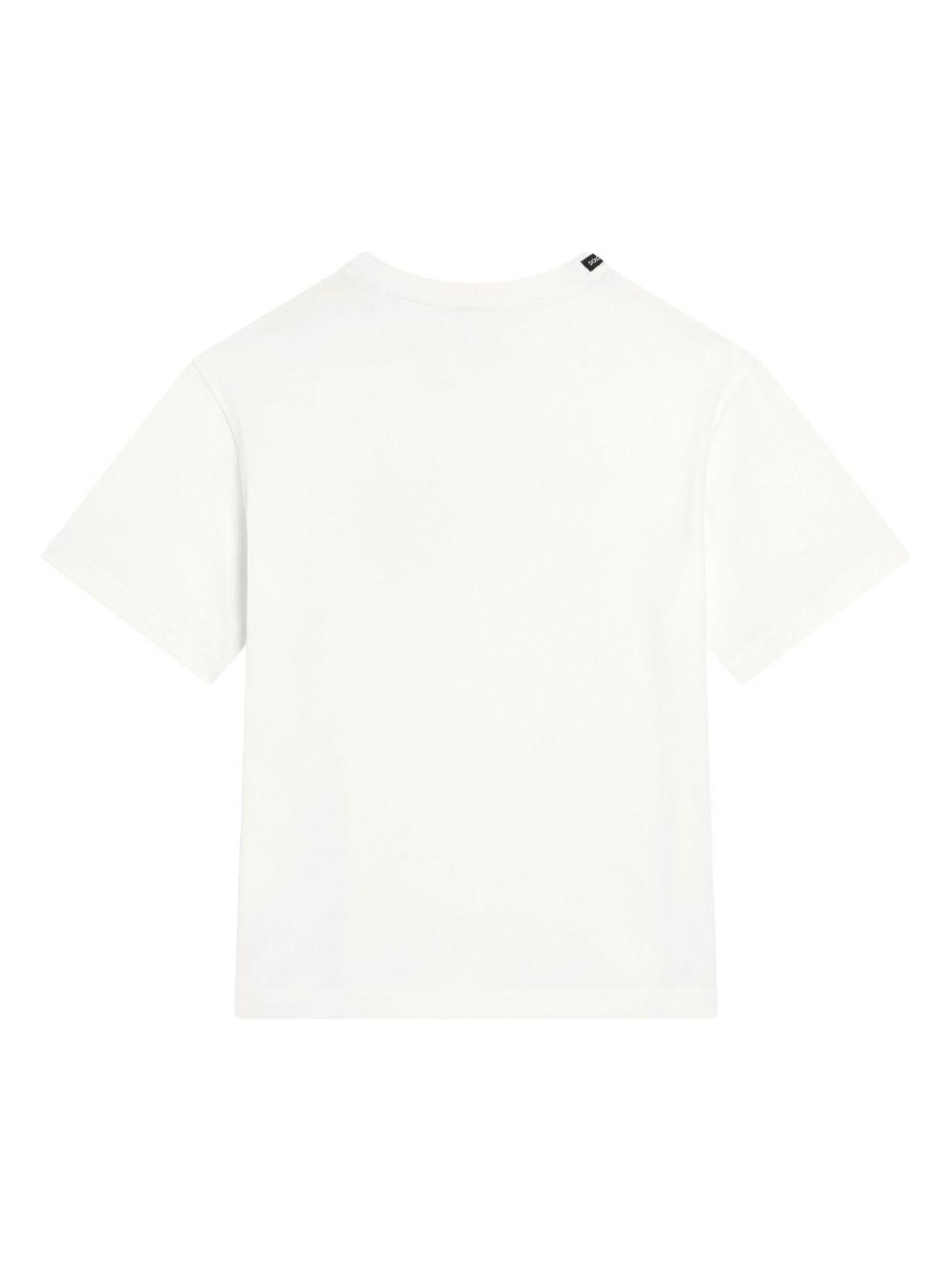 T-shirt bianca con logo per bambino L4JTHVG7O0P W0111 Dolce & Gabbana Kids 