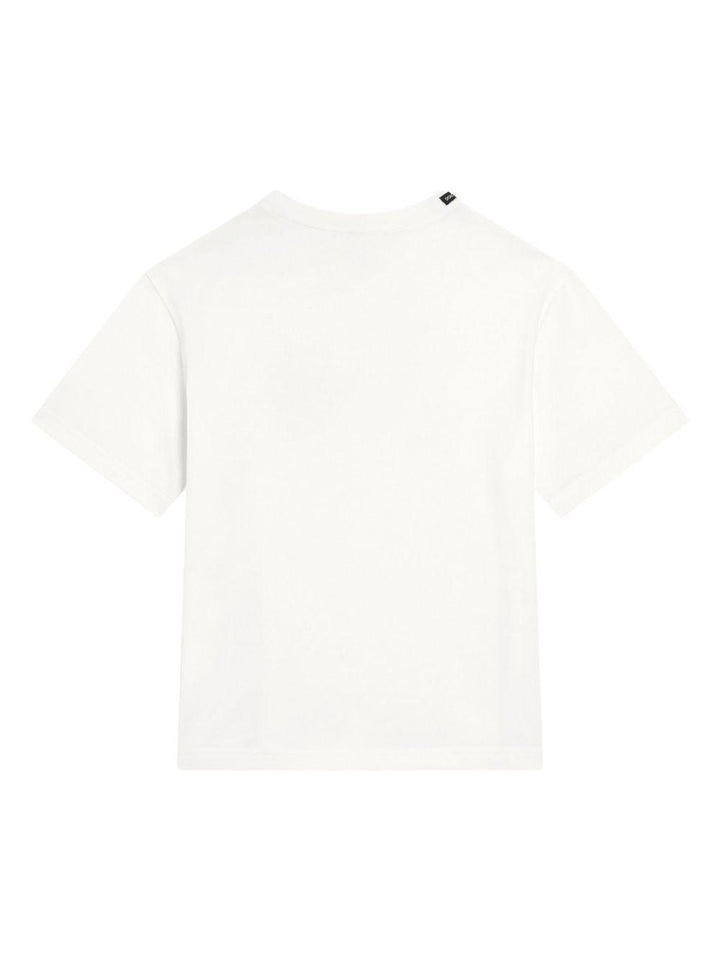 T-shirt bianca con logo per bambino L4JTHVG7O0P W0111 Dolce & Gabbana Kids 