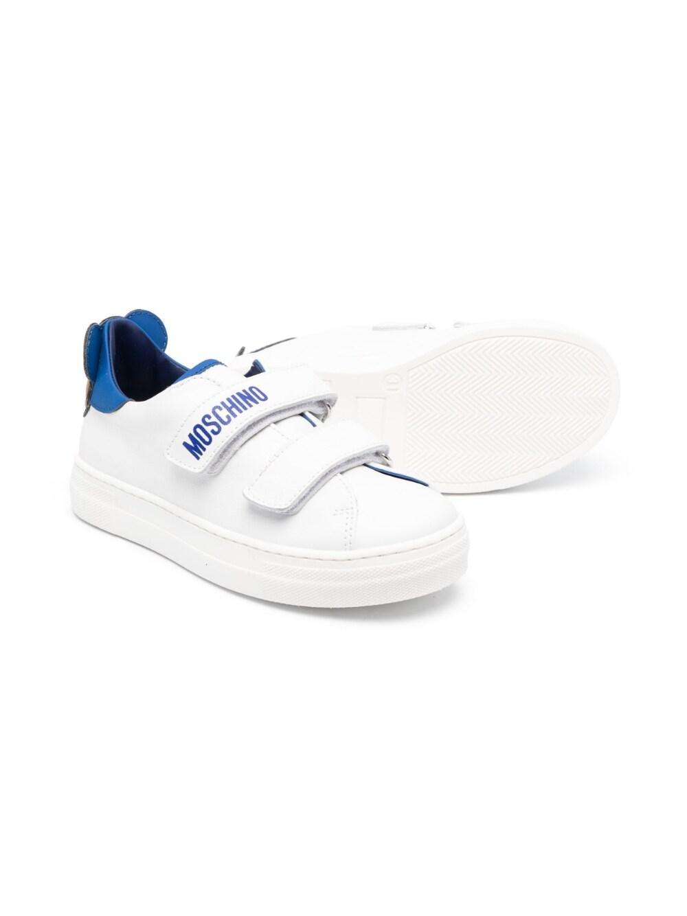 Sneakers bianche per bambino con logo 77446 1 Moschino Kids 