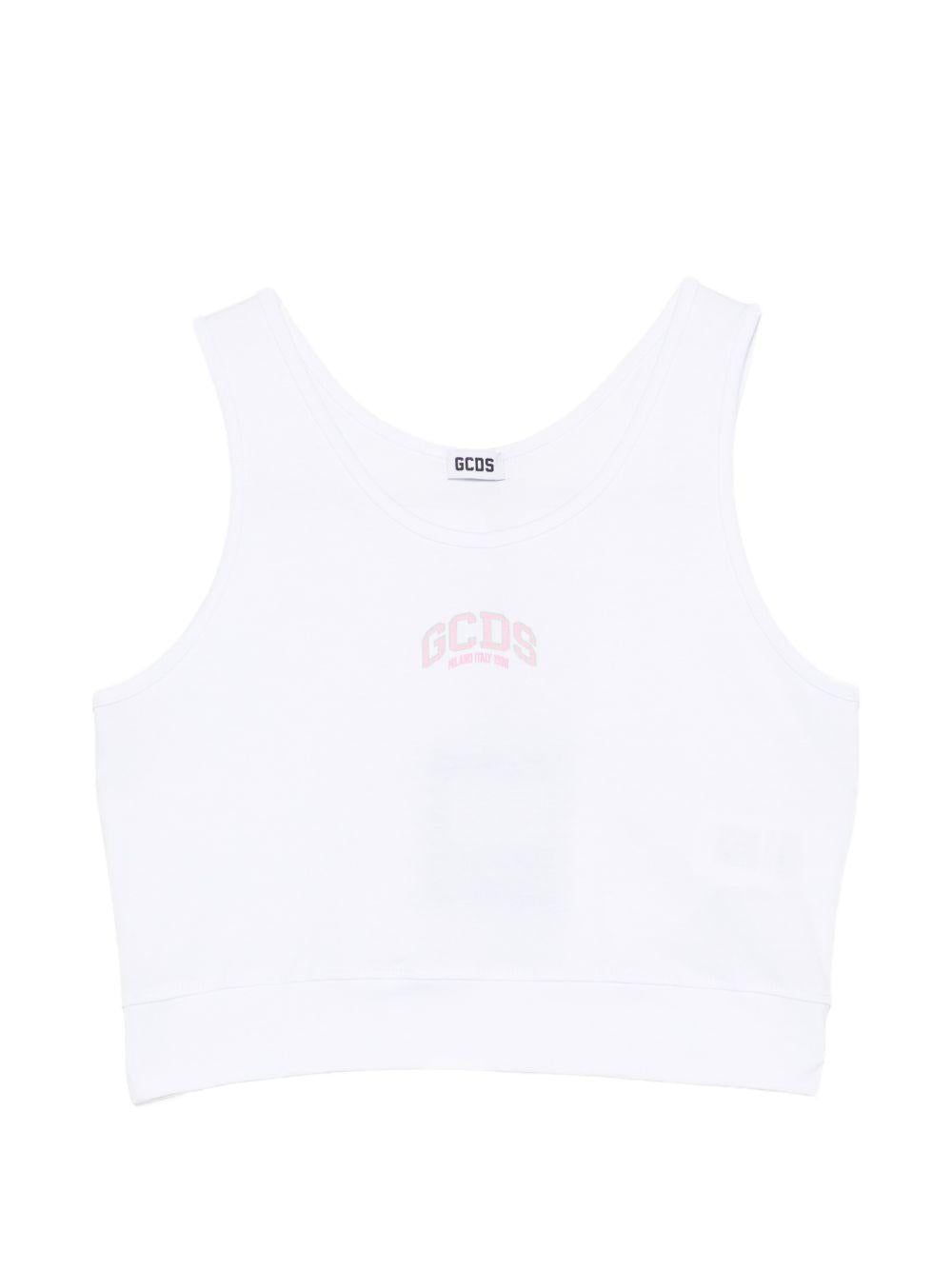 T-shirt bianca per bambina C1GJQG544J336 100P Gcds Kids 