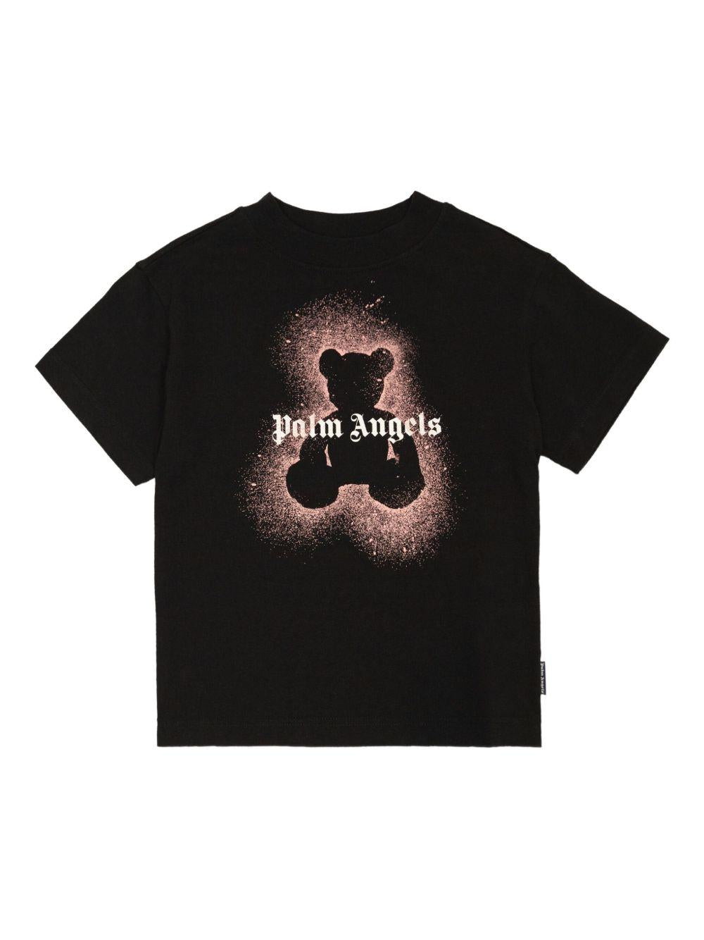 T-shirt nera per bambino PGAA002F25JER00A 1030 Palm Angels Kids 