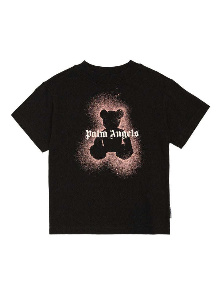 T-shirt nera per bambino PGAA002F25JER00A 1030 Palm Angels Kids 
