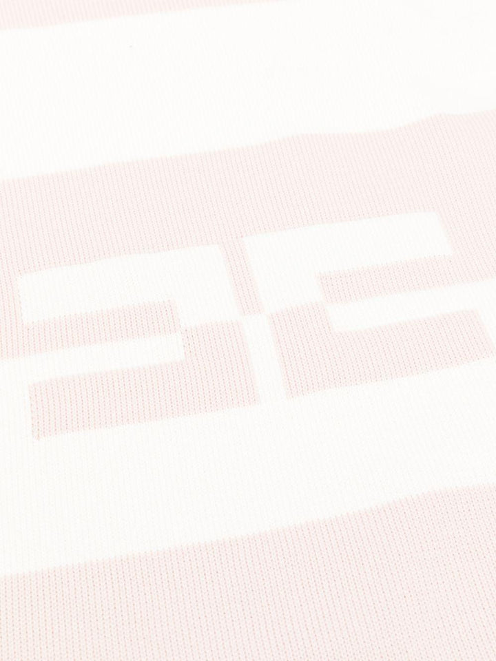 Coperta rosa/bianca per neonata ENCO082CFL001 D875 Elisabetta Franchi Kids 