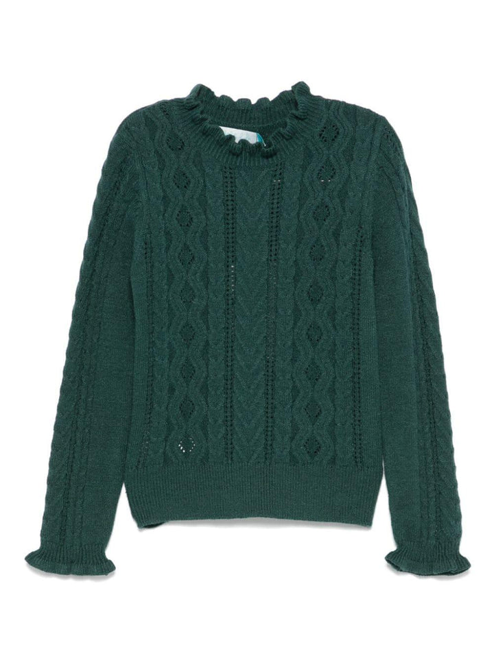 Maglione verde scuro per bambina