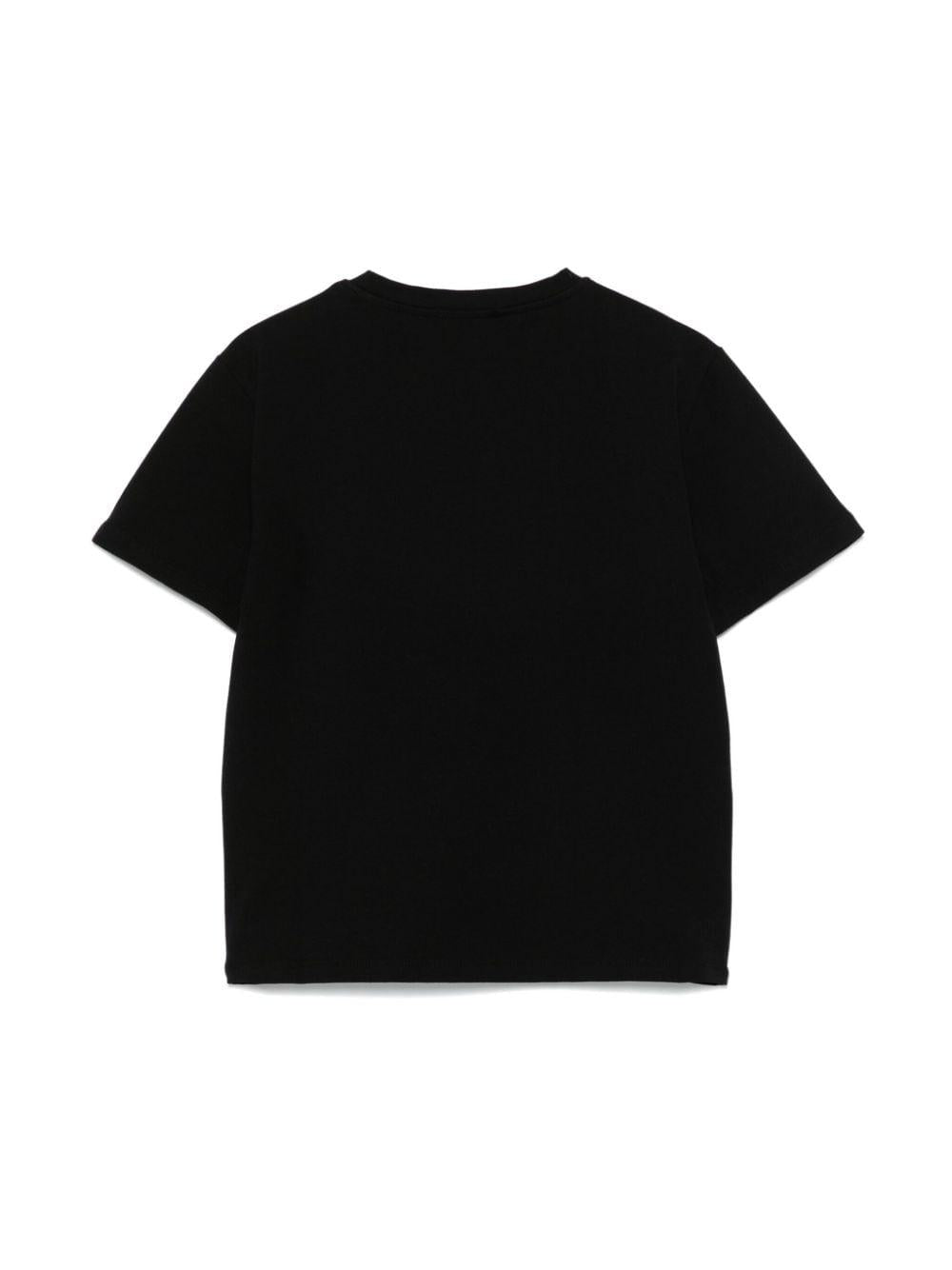 Black t-shirt for girls with logo
