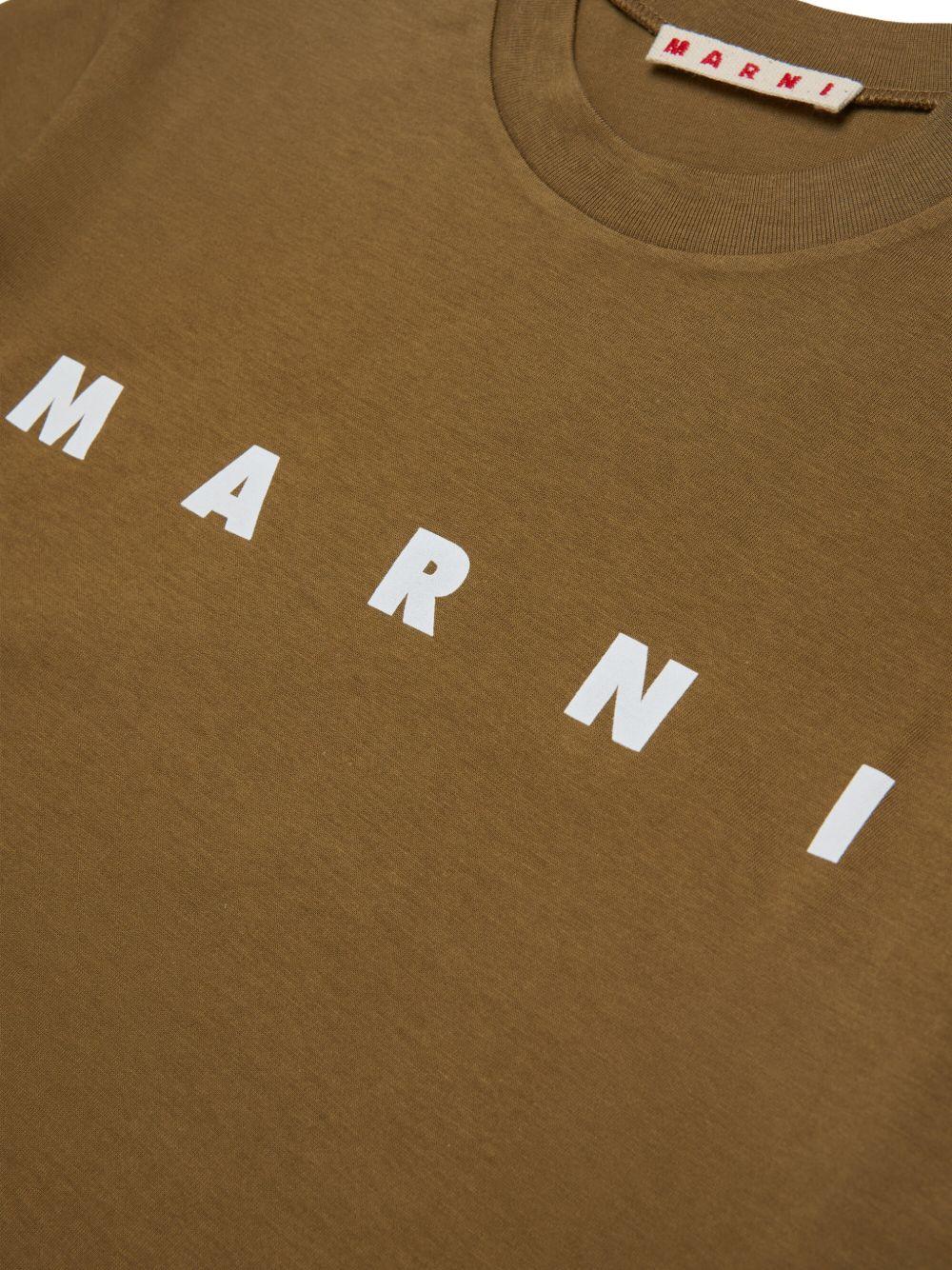 T-shirt marrone per bambino M002MVM00RF 0M721 Marni Kids 