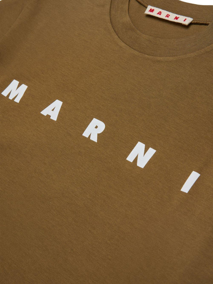 T-shirt marrone per bambino M002MVM00RF 0M721 Marni Kids 