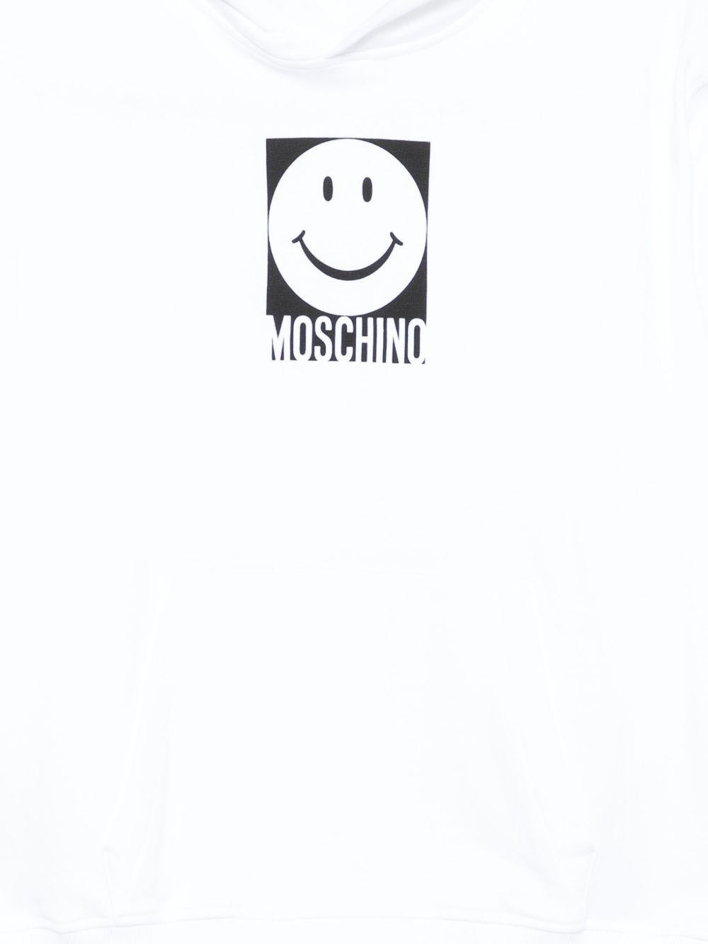Felpa bianca per bambino HUF09ALCA14 10101 Moschino Kids 