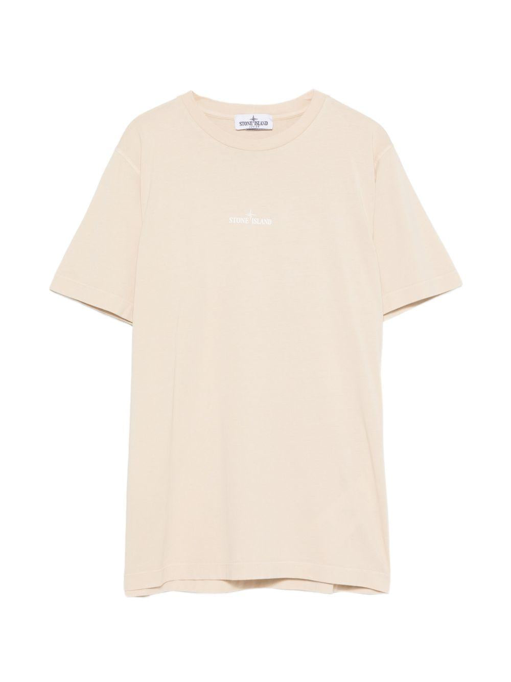 T-shirt beige per bambino 62100009S0377 V0090 Stone Island Kids 