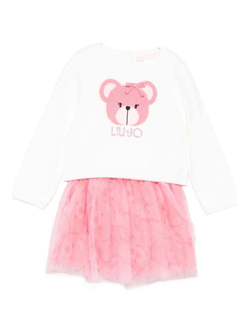 Completo bianco/rosa per neonata HF5060MA07E M9982 Liu Jo 