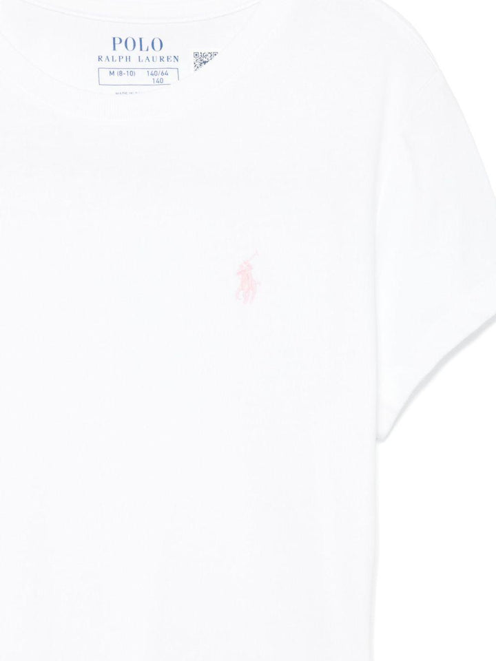 T-shirt bianca per bambina 313833549 064 Ralph Lauren Kids 