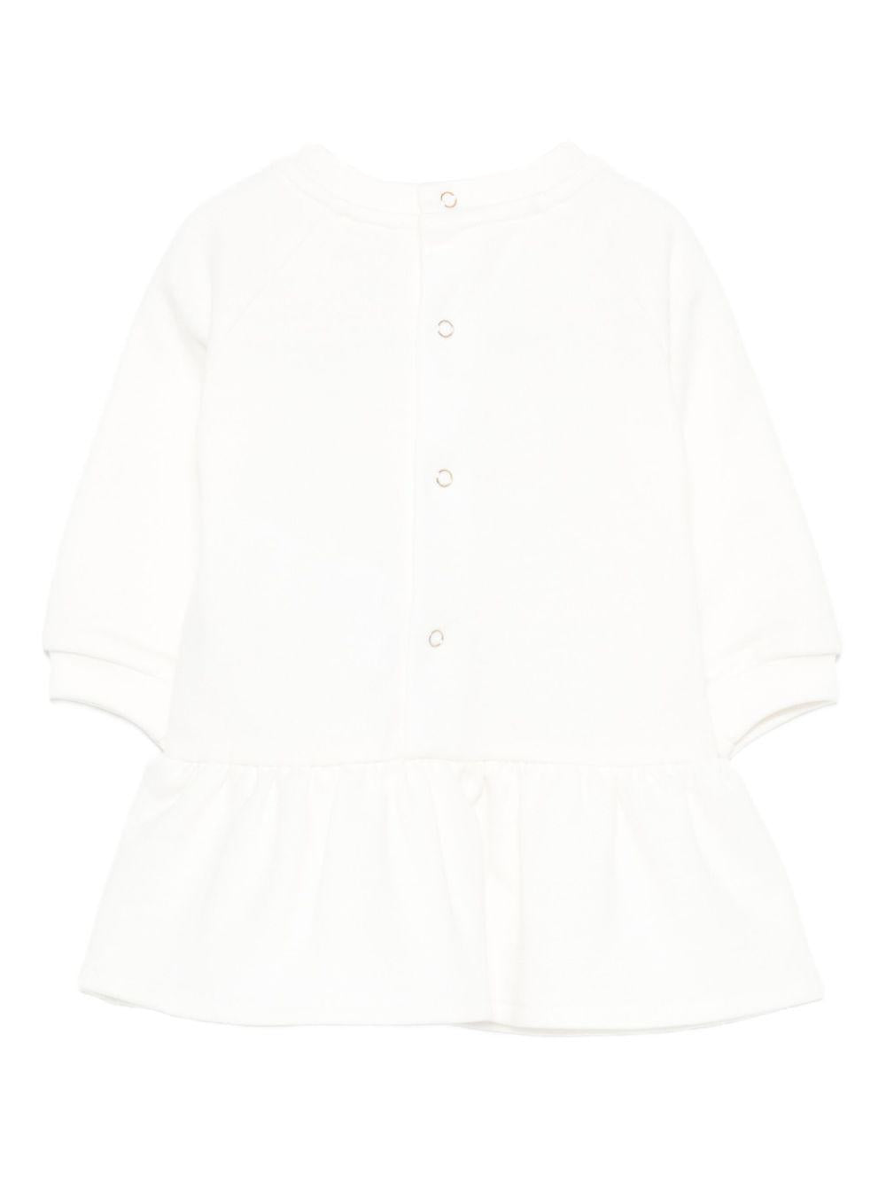 Abito bianco per neonata ENAB0650FF002 0004 Elisabetta Franchi Kids 