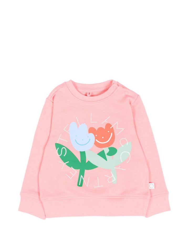 Felpa rosa per neonata TY4110Z3409 509 Stella McCartney Kids 