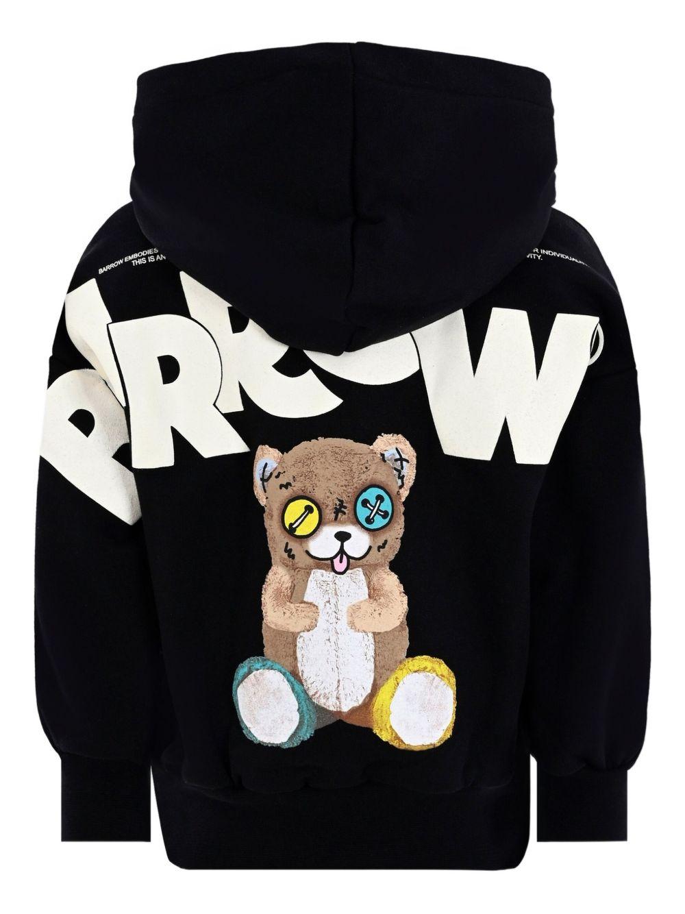 Felpa nera per bambino F5BKJUHS045 110 Barrow Kids 