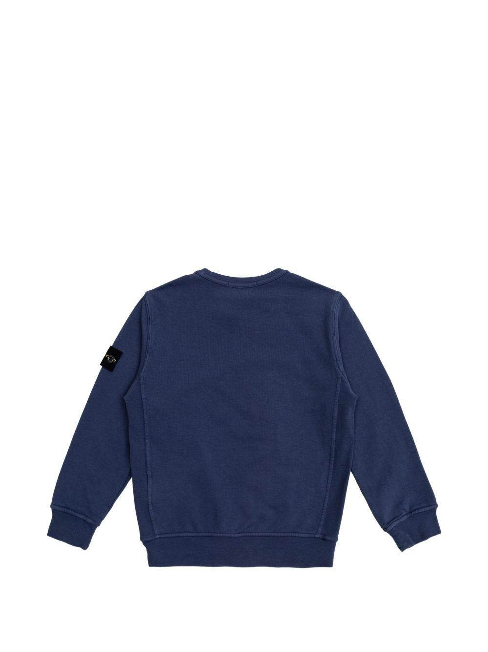Felpa blu per bambino 66100005S0040 V0028 Stone Island Kids 