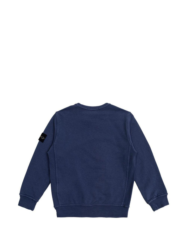 Felpa blu per bambino 66100005S0040 V0028 Stone Island Kids 