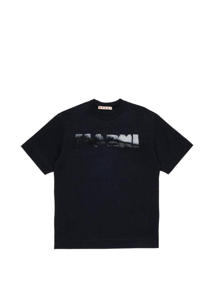 T-shirt nera per bambino M01901M00Z1 0M900 Marni Kids 