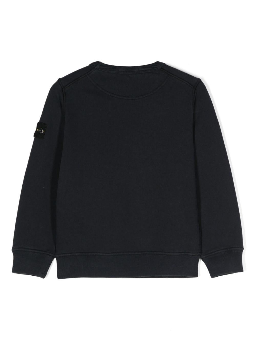 Felpa per bambino in cotone blu navy
