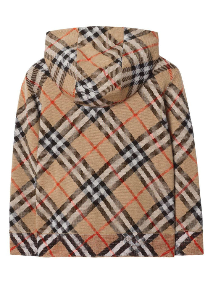Cardigan marrone per bambina 8104314 B9368 Burberry Kids 