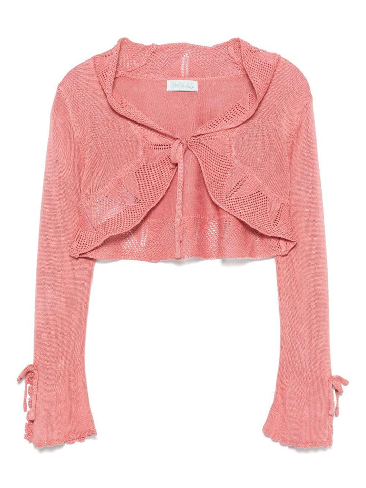 Cardigan rosa cipria per bambina