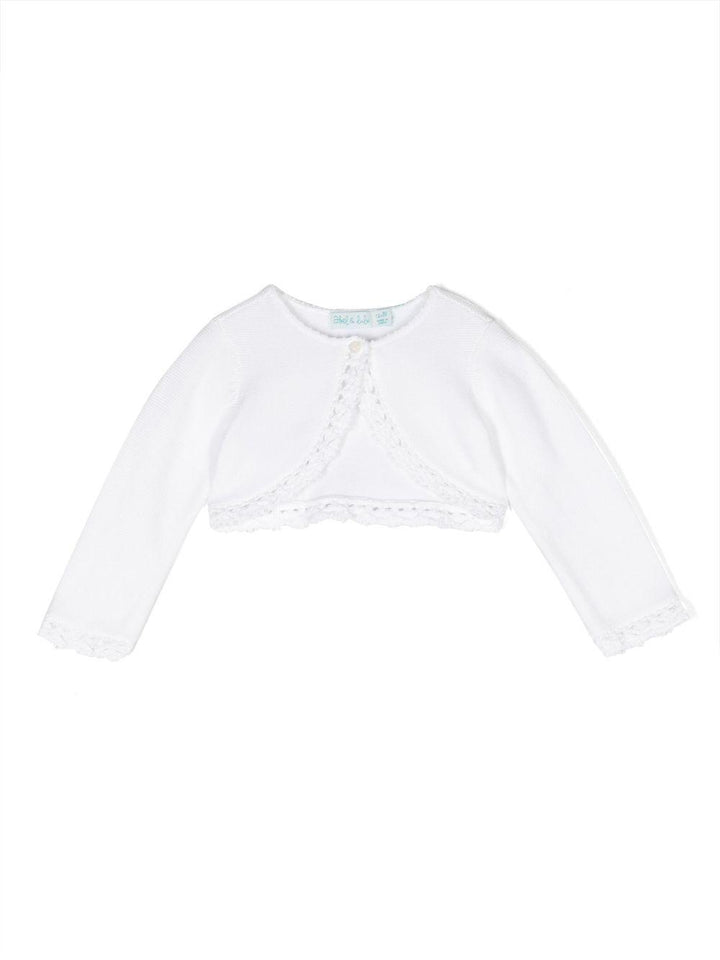 Cardigan bianco per neonata