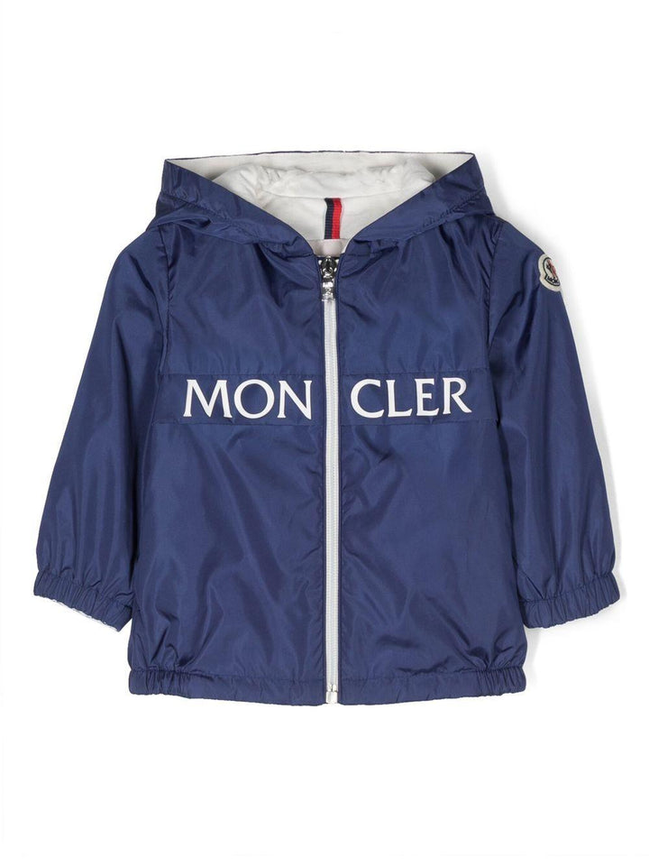Giubbotto blu per neonato con logo 9511A00012539ZD 750 Moncler Kids 