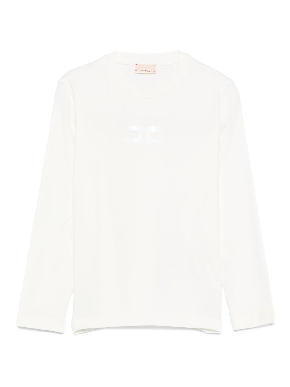 T-shirt bianca per bambina EGTS1050JE006K 0004 Elisabetta Franchi Kids 