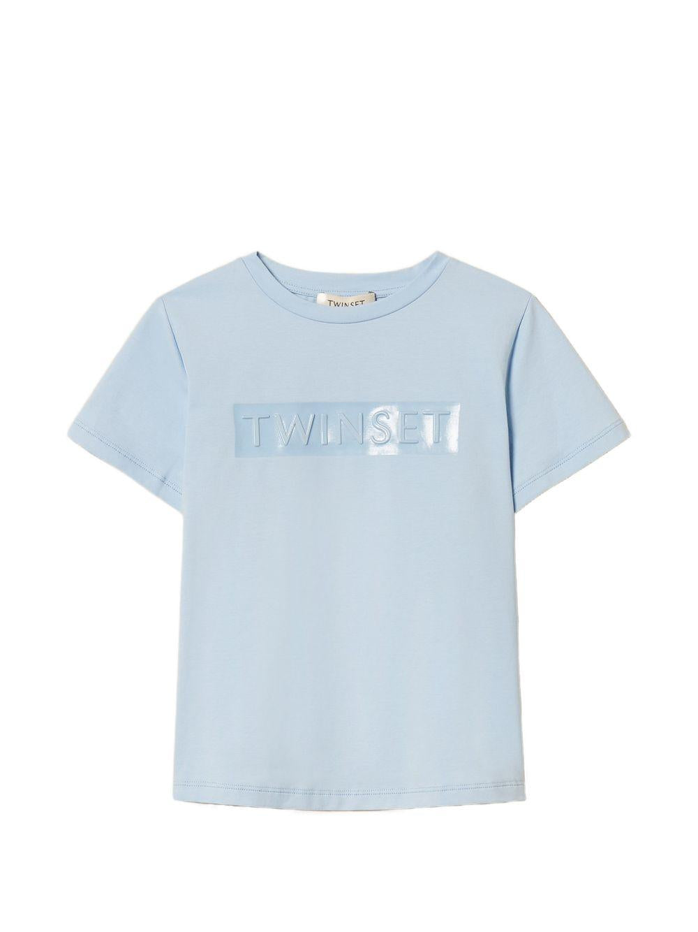 T-shirt blu per bambina 261GJ2250 04614 Twin Set 