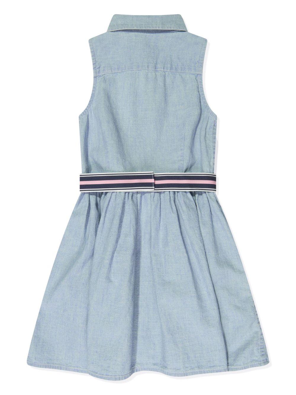 Abito blu polvere per bambina 313934151 001 Ralph Lauren Kids 