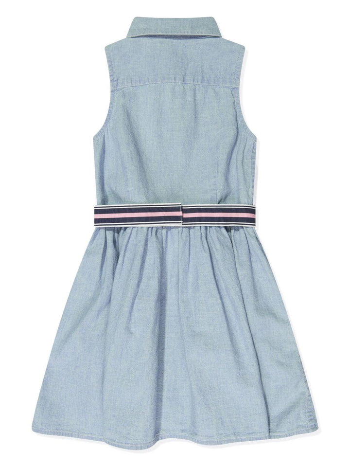Abito blu polvere per bambina 313934151 001 Ralph Lauren Kids 