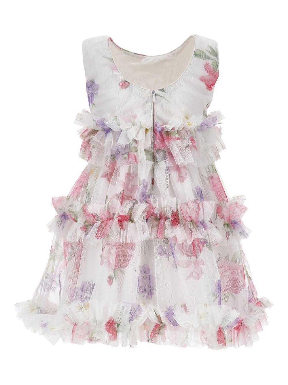 Abito bianco/multicolor per bambino 19G9057047 0099 Monnalisa Kids 