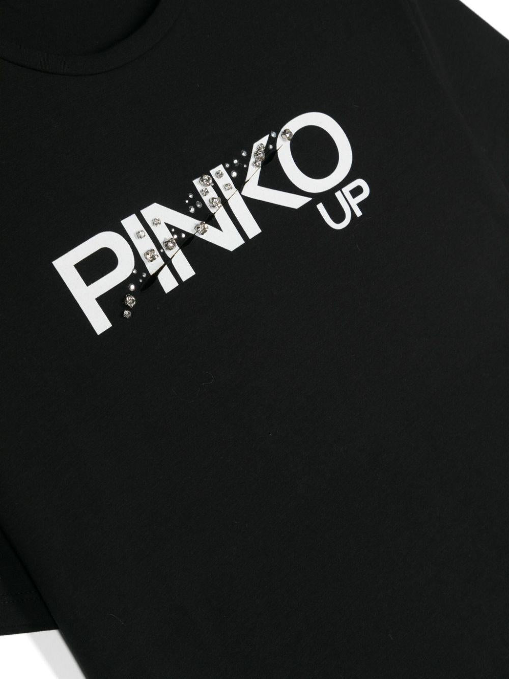 Black t-shirt for girls with logo