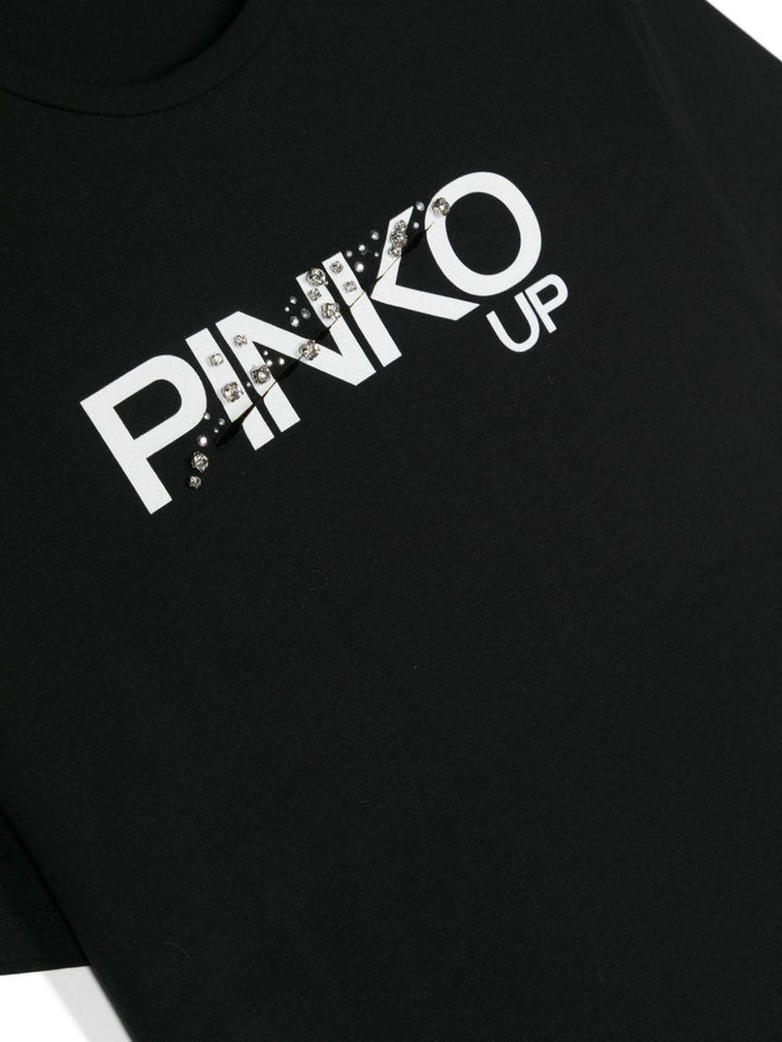 Black t-shirt for girls with logo