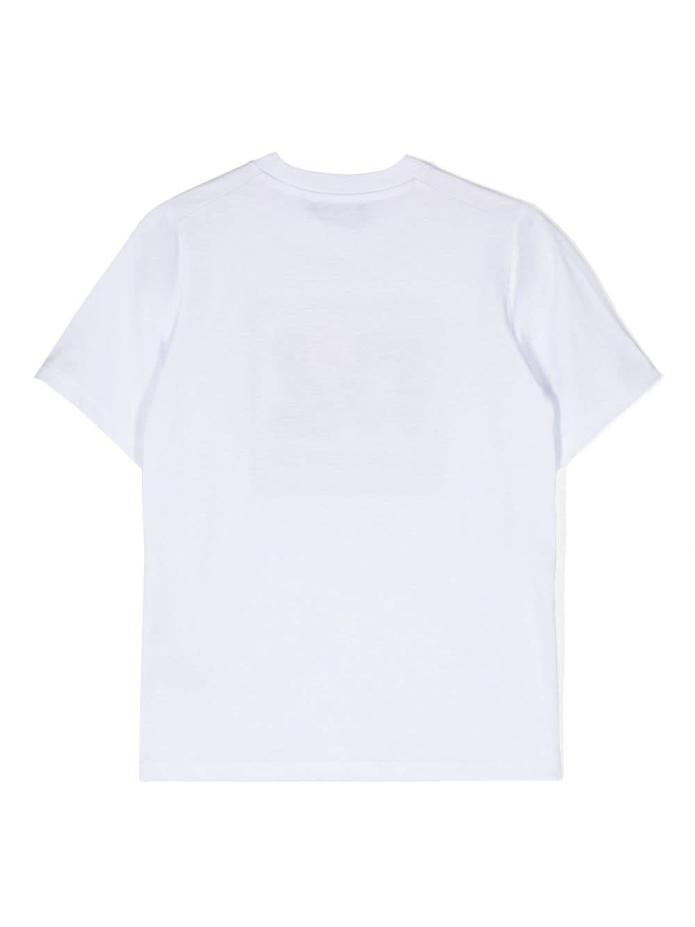 White t-shirt for boys with logo