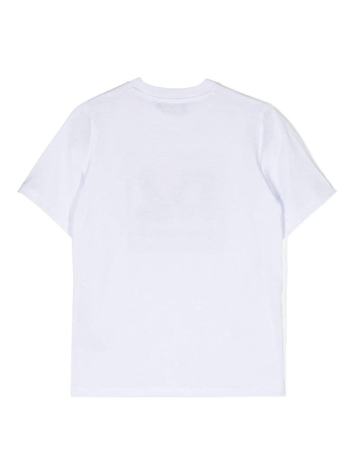 White t-shirt for boys with logo