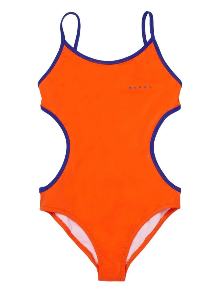 Costume arancione/blu per bambina M01762M00M2 0M436 Marni Kids 