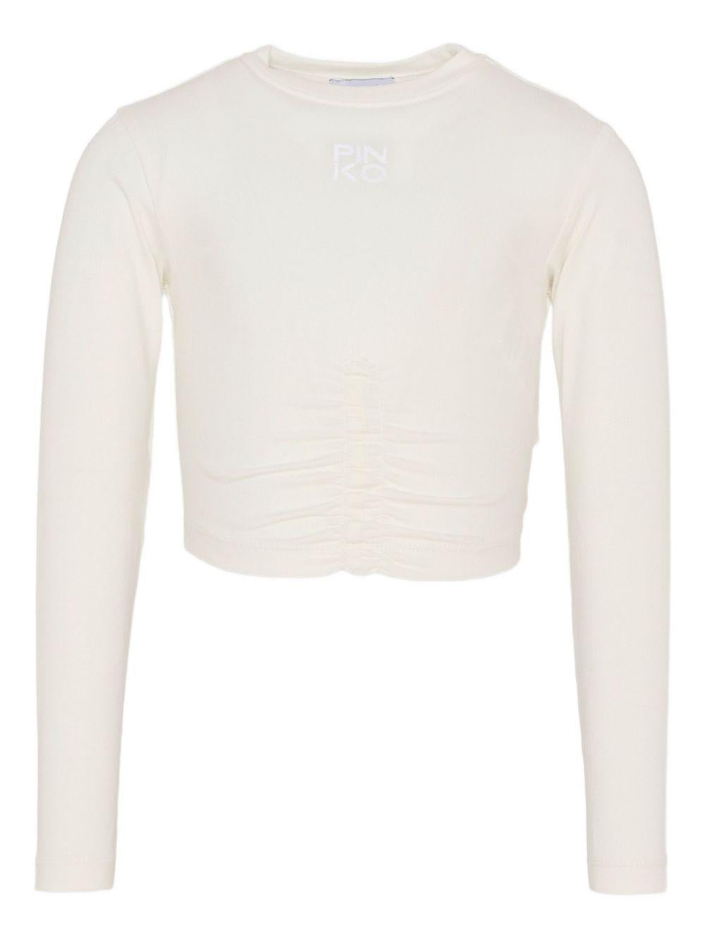 T-shirt bianco per bambina KFTS023CJE013 0065 Pinko Kids 