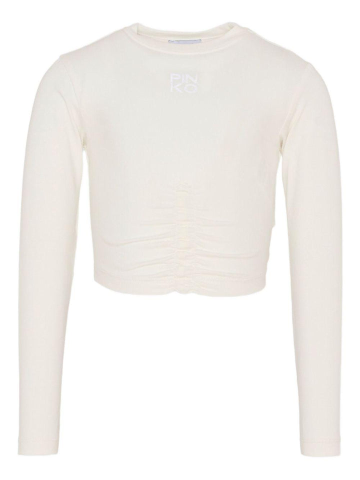 T-shirt bianco per bambina KFTS023CJE013 0065 Pinko Kids 