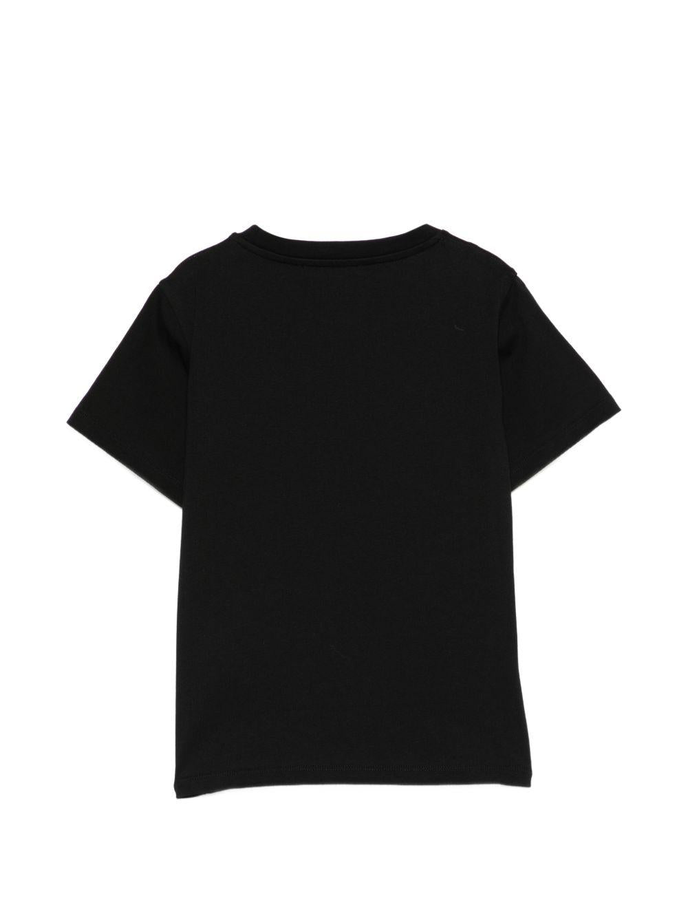 T-shirt nera per bambino BY8R11Z3672 930BC Balmain Kids 