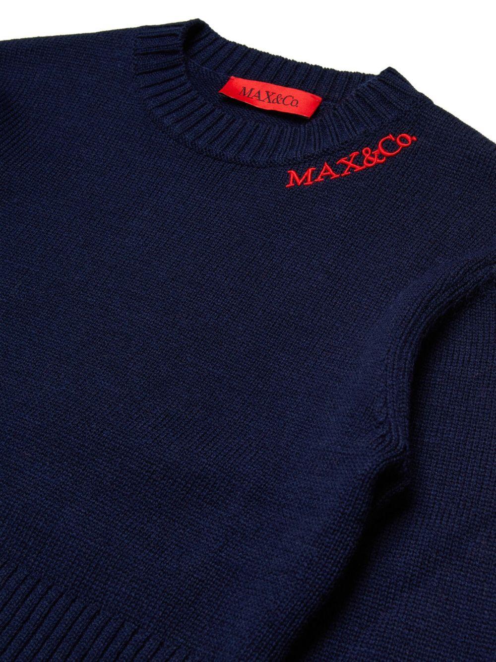 Maglione blu notte per bambina MX0251MX043 MX853 Max&co Kids 