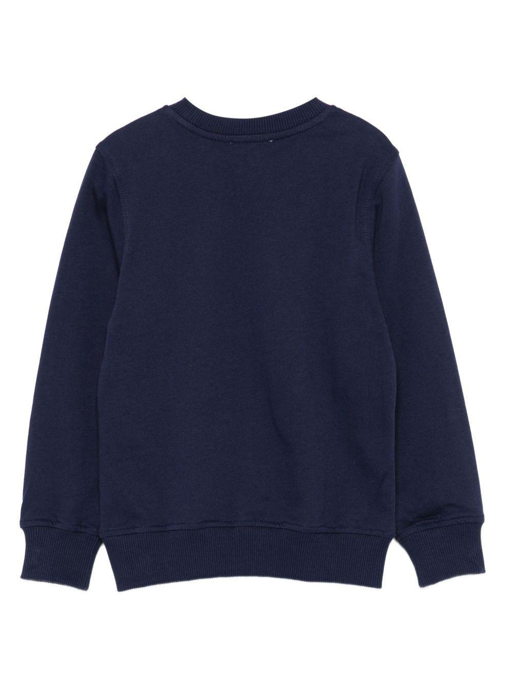 Maglione blu navy per bambino HRF08VLCA40 40016 Moschino Kids 