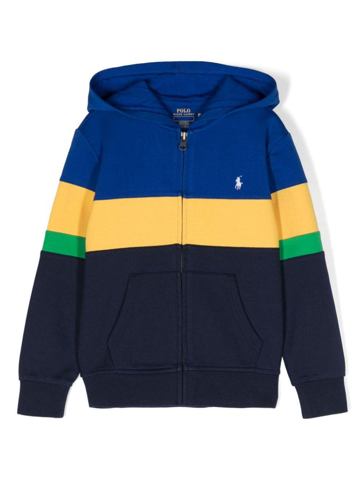 Blue sweatshirt for boys with logo